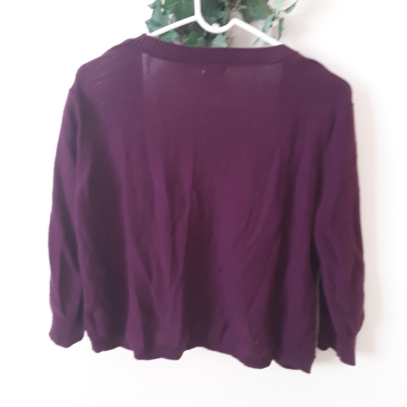 Dark Magenta Shrug Sweater - Picture 4 of 5